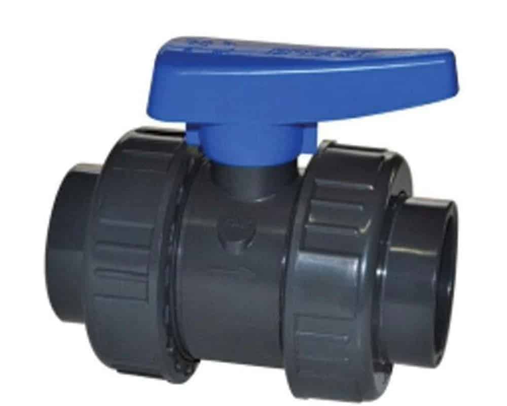 4" BALL VALVE (DOUBLE UNION) BLUE HANDLE